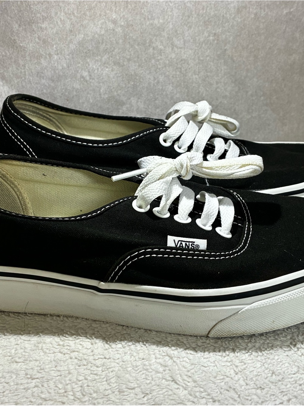 Vans Women's Classic Black Canvas Lace-Up Sneakers